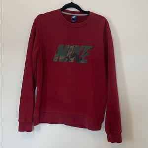 Nike Red Camo Crewneck Sweatshirt